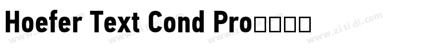 Hoefer Text Cond Pro字体转换 Hoefer Text Cond Pro字体转换